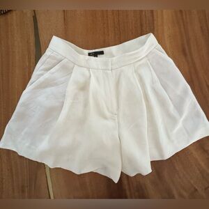 Maje High Waist Cream Shorts